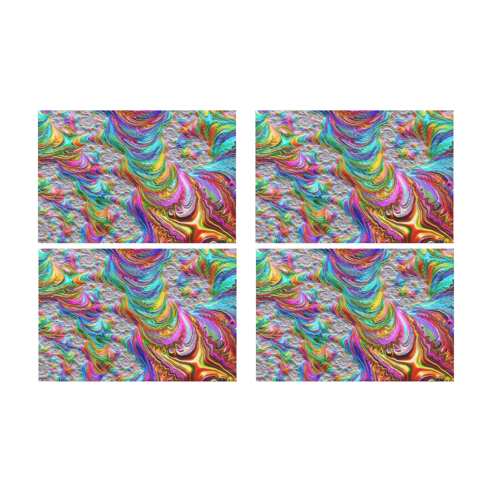 gorgeous Fractal 175 C by JamColors Placemat 12’’ x 18’’ (Set of 4)
