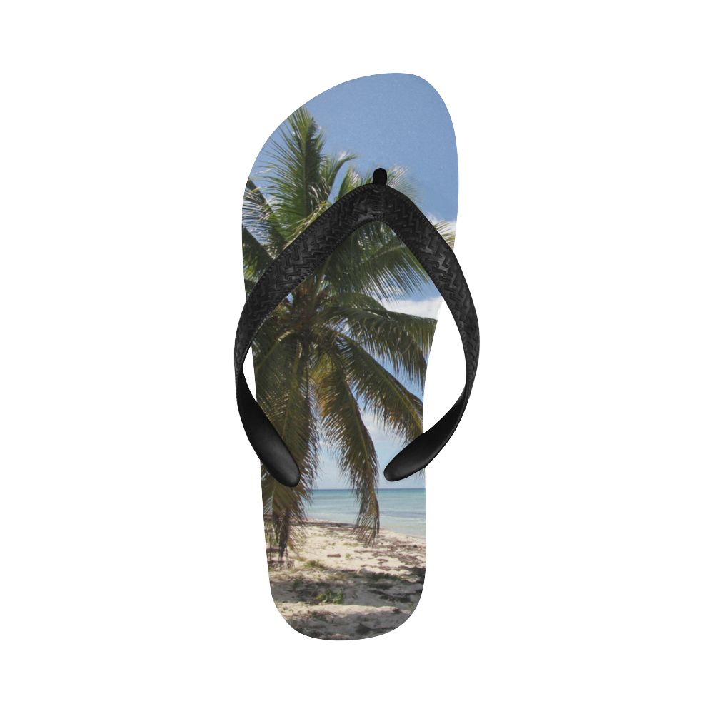 Isla Saona Caribbean Paradise Beach Flip Flops for Men/Women (Model 040)