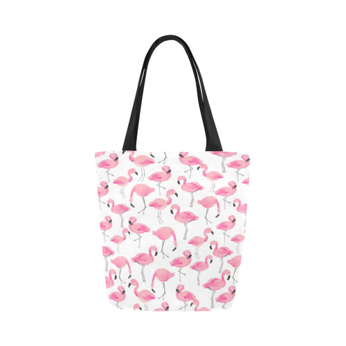 Pink Flamingos Canvas Tote Bag (Model 1657)