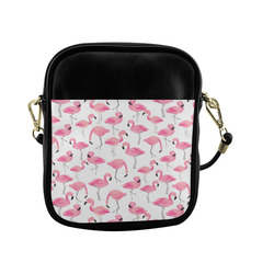Pink Flamingos Sling Bag (Model 1627)