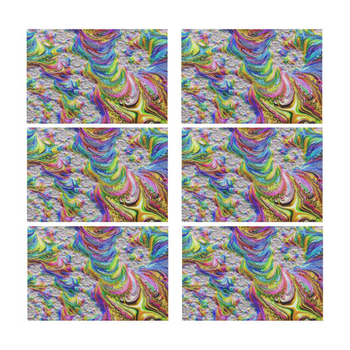 gorgeous Fractal 175 B by JamColors Placemat 12’’ x 18’’ (Set of 6)