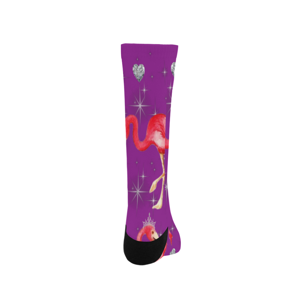 Rockabilly pink flamingo Trouser Socks