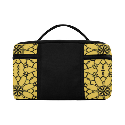 Primrose Yellow Lace Cosmetic Bag/Large (Model 1658)