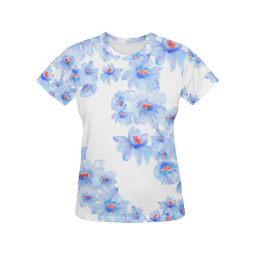 Romantic Chinese_bak All Over Print T-Shirt for Women (USA Size) (Model T40)