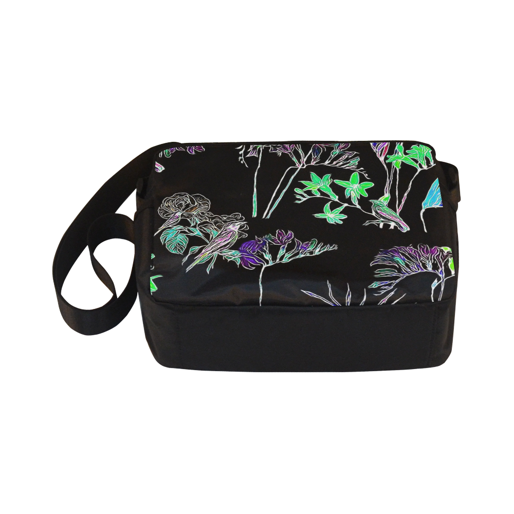 Flowers and Birds C by JamColors Classic Cross-body Nylon Bags (Model 1632)