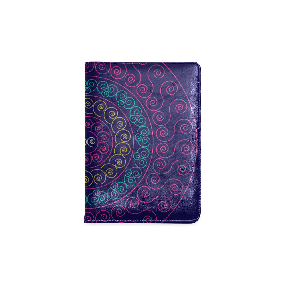 simply pink circular design mandala Custom NoteBook A5