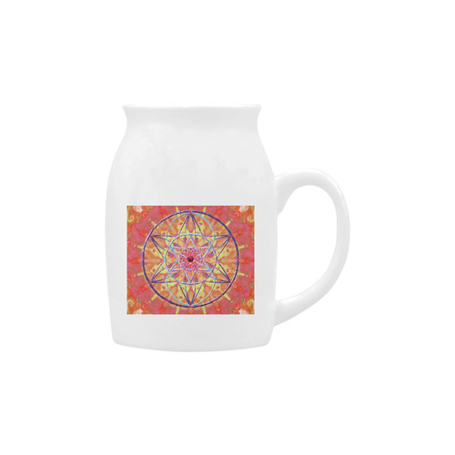 mandlala flower 3-violet symbol Milk Cup (Small) 300ml