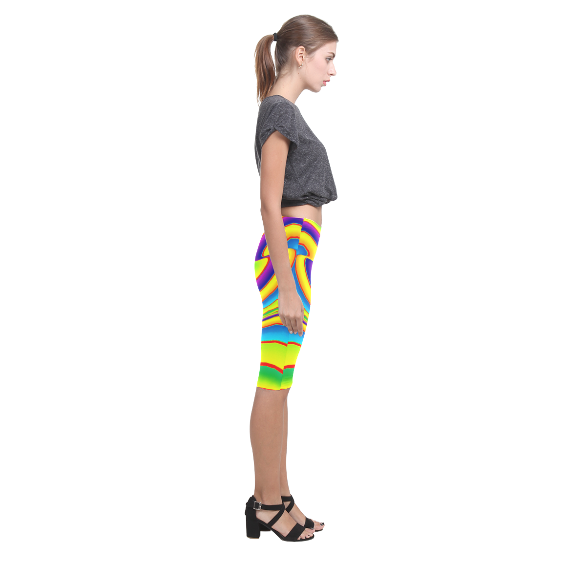 Summer Wave Colors Hestia Cropped Leggings (Model L03)