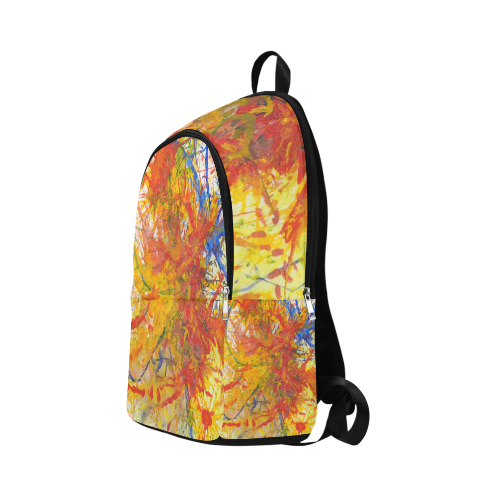 Aflame with Flower Art 1 Fabric Backpack for Adult (Model 1659)