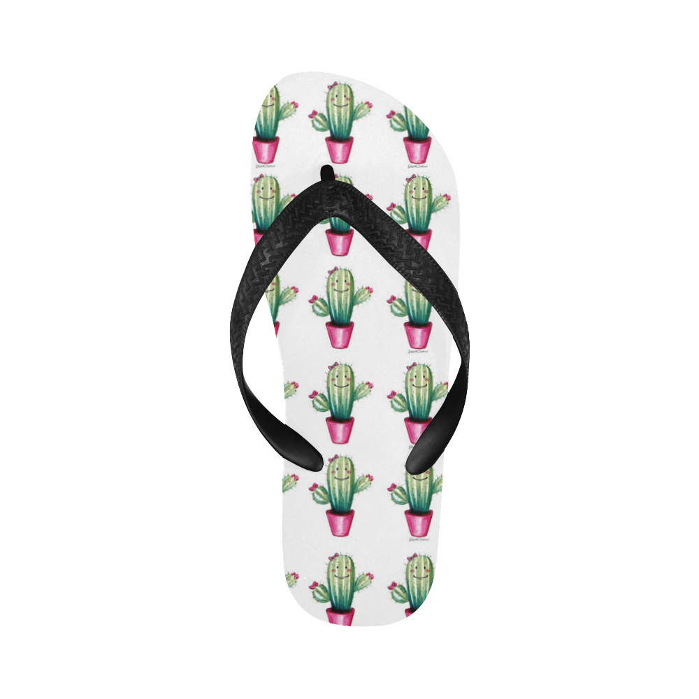 pattern cactus Flip Flops for Men/Women (Model 040)