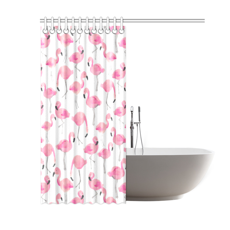 Pink Flamingos Shower Curtain 60"x72"