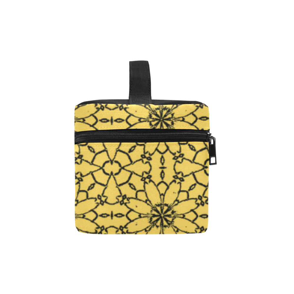 Primrose Yellow Lace Cosmetic Bag/Large (Model 1658)