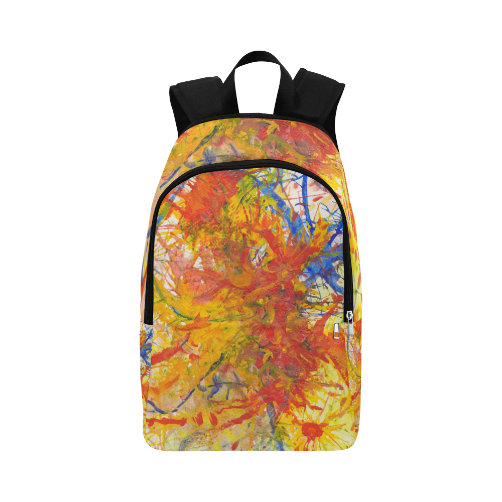 Aflame with Flower Art 1 Fabric Backpack for Adult (Model 1659)