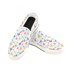 Colorful Butterflies Slip-on Canvas Shoes for Kid (Model 019)