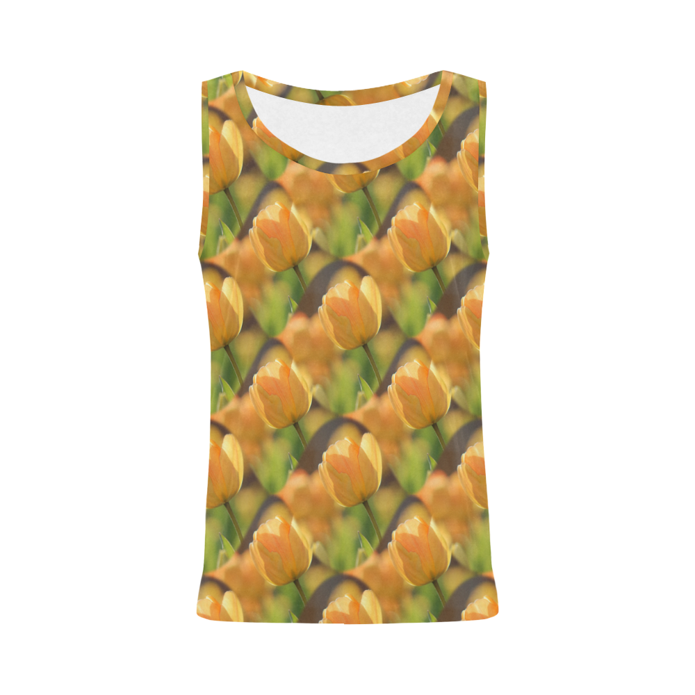 Tulip20170437_by_JAMColors All Over Print Tank Top for Women (Model T43)