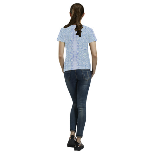 romantic relief 3 v All Over Print T-Shirt for Women (USA Size) (Model T40)