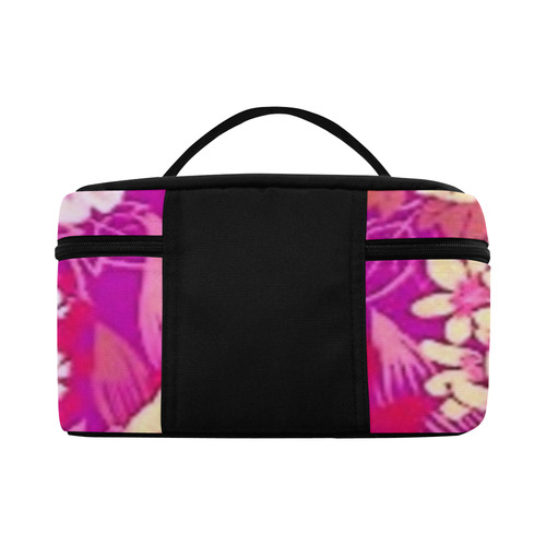 Pink Pansy Cosmetic Bag/Large (Model 1658)