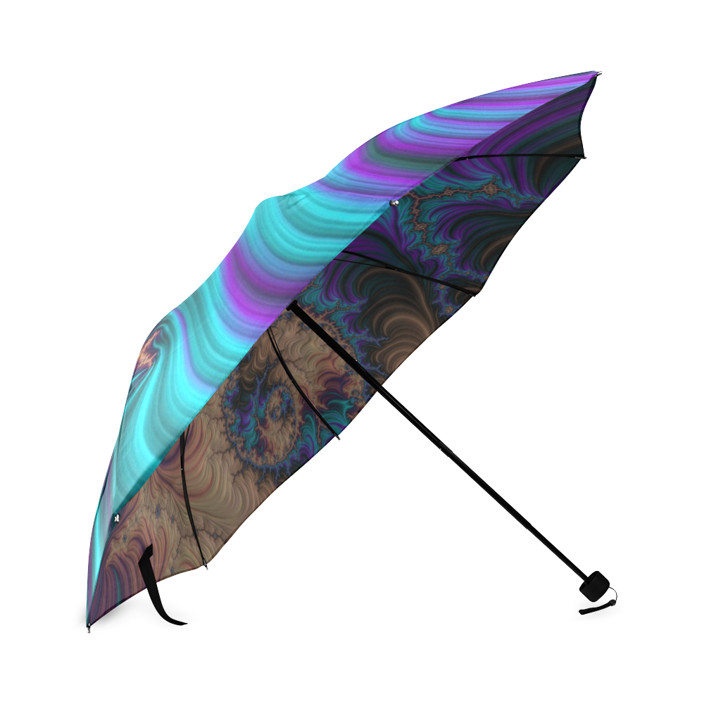 gorgeous Fractal 177 B by JamColors Foldable Umbrella (Model U01)