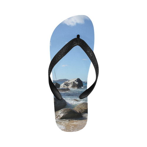 Sailing Boats at Virgin Gorda BVI Flip Flops for Men/Women (Model 040)