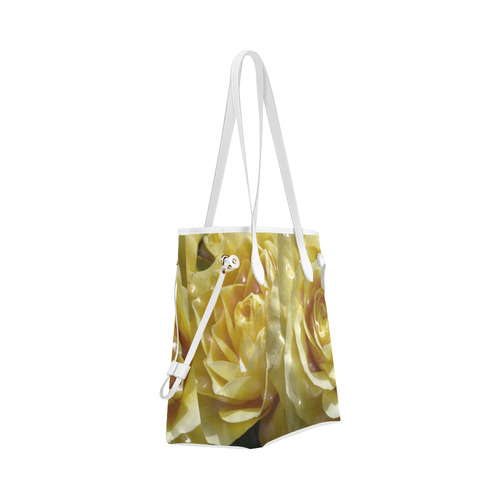 yellow roses Clover Canvas Tote Bag (Model 1661)