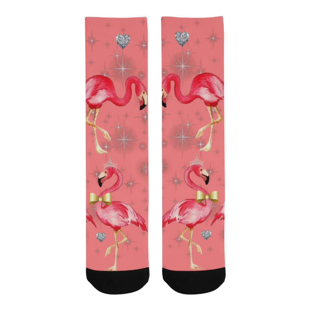 Rockabilly Pink Flamingo Trouser Socks