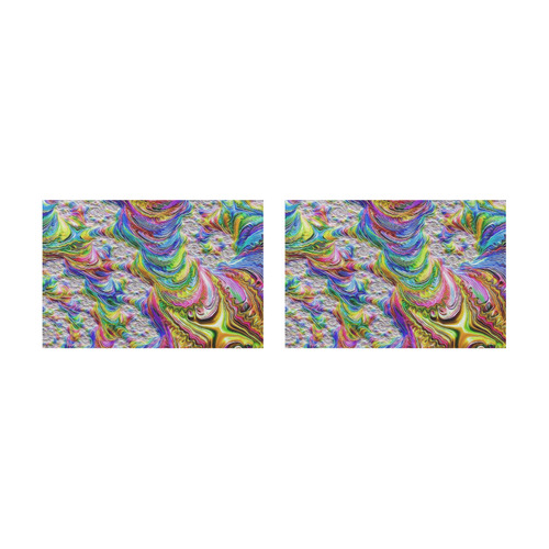 gorgeous Fractal 175 B by JamColors Placemat 12’’ x 18’’ (Set of 2)