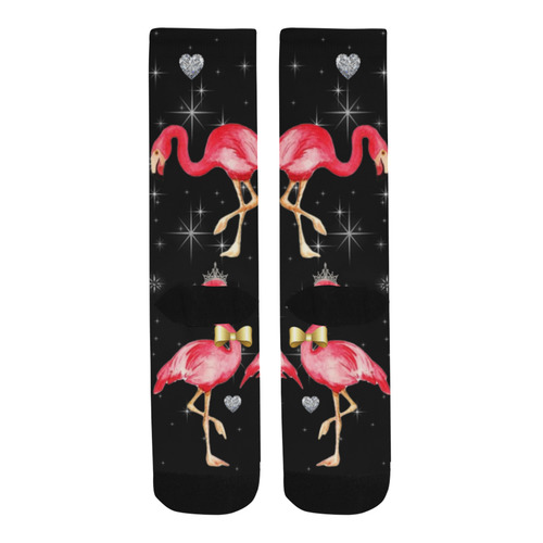Rockabilly pink flamingo Trouser Socks
