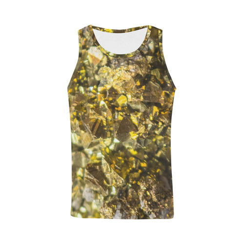 Golden stone texture All Over Print Tank Top for Men (Model T43)