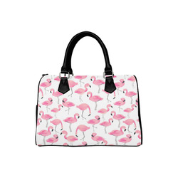 Pink Flamingos Boston Handbag (Model 1621)