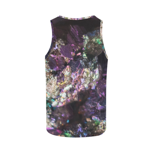 Purple green and blue crystal stone texture All Over Print Tank Top for Men (Model T43)