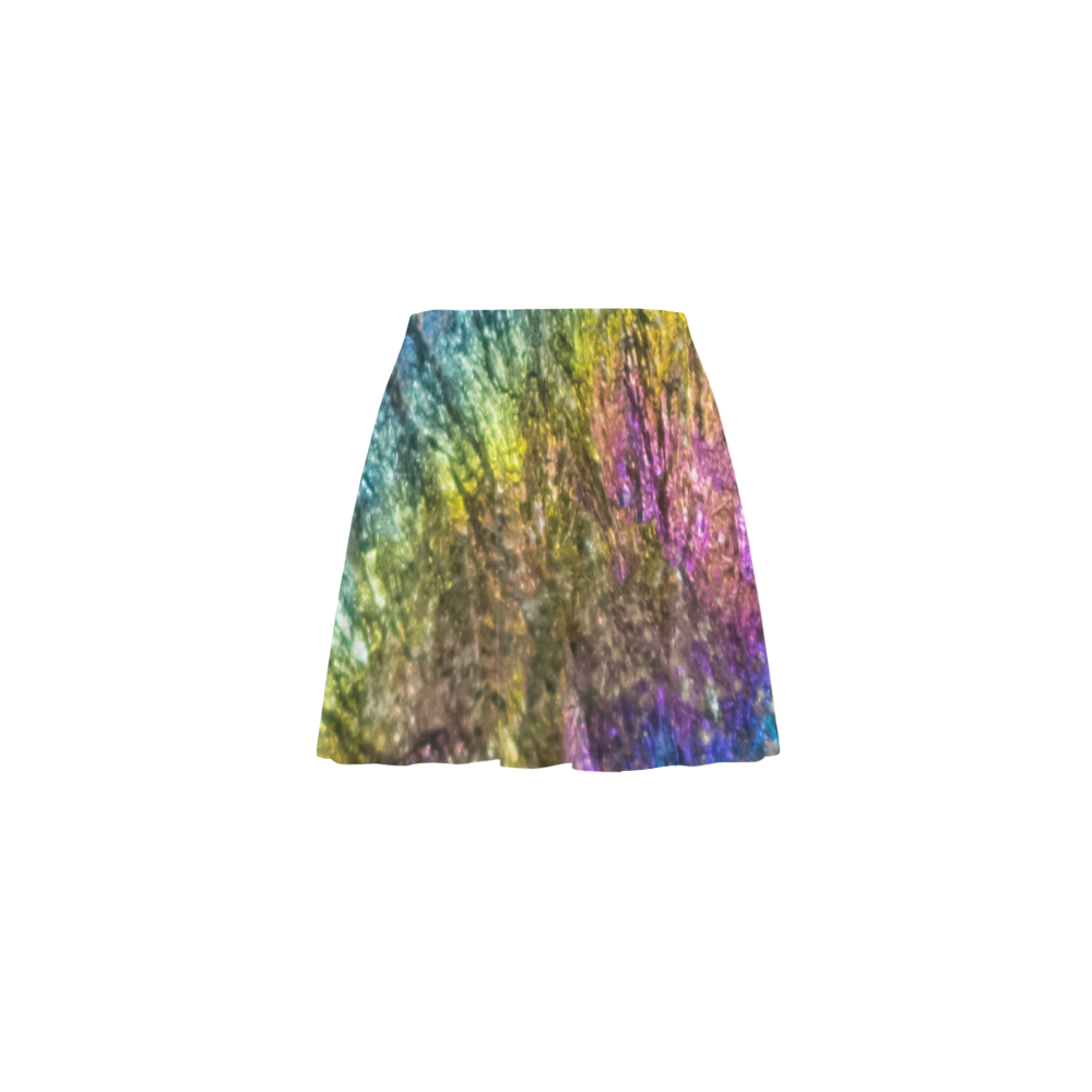 Colorful stone texture Mini Skating Skirt (Model D36)