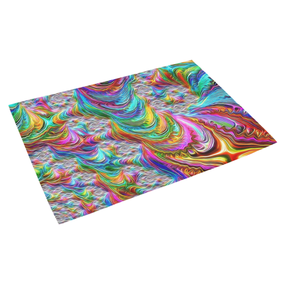 gorgeous Fractal 175 C by JamColors Azalea Doormat 30" x 18" (Sponge Material)
