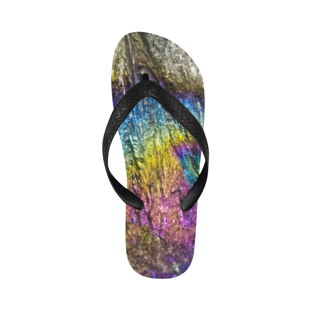 Colorful stone texture Flip Flops for Men/Women (Model 040)