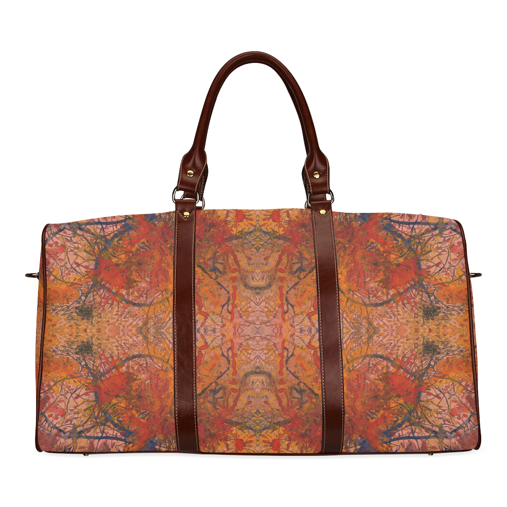 Aflame with Flower Art Travel Bag Waterproof Travel Bag/Large (Model 1639)