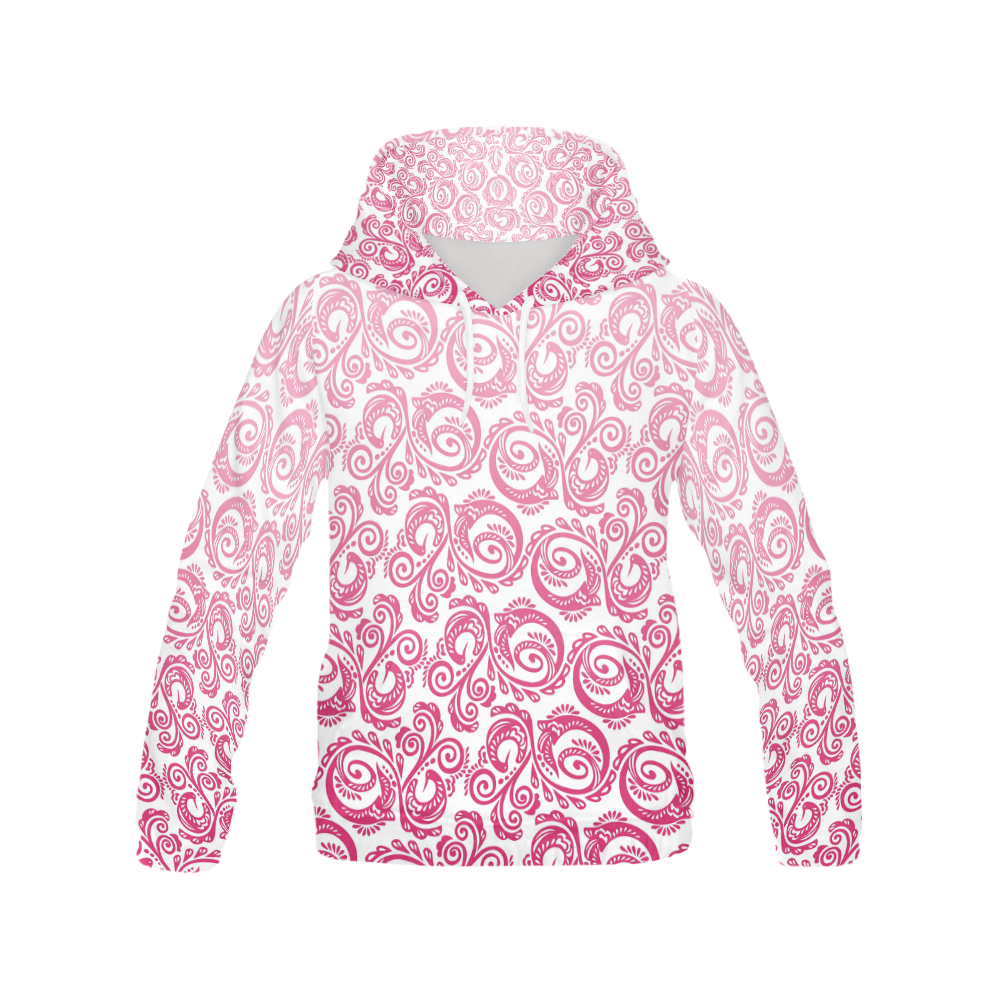 Scandinavian Peacock Pink All Over Print Hoodie for Men (USA Size) (Model H13)