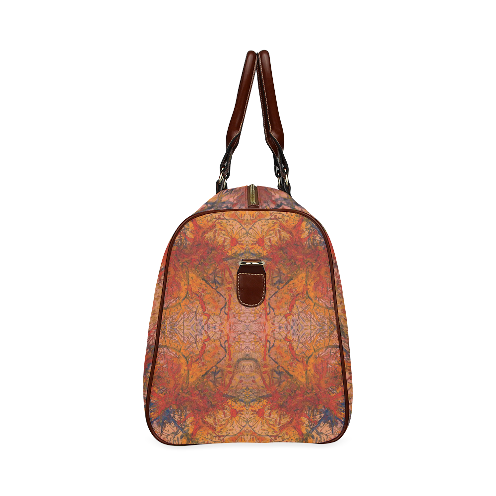 Aflame with Flower Art Travel Bag Waterproof Travel Bag/Large (Model 1639)
