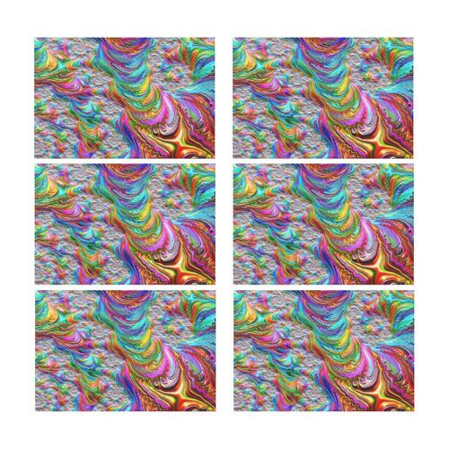 gorgeous Fractal 175 C by JamColors Placemat 12’’ x 18’’ (Set of 6)