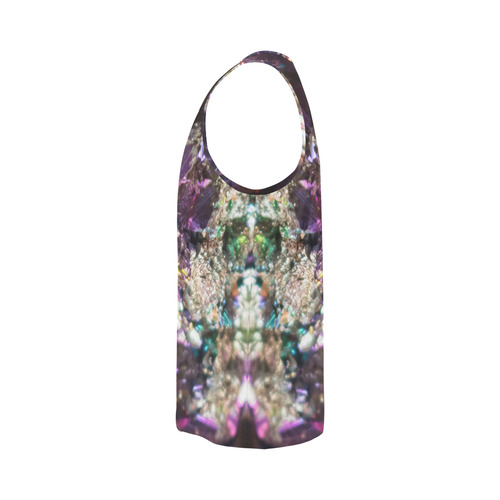 Purple green and blue crystal stone texture All Over Print Tank Top for Men (Model T43)