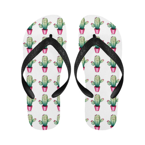 pattern cactus Flip Flops for Men/Women (Model 040)