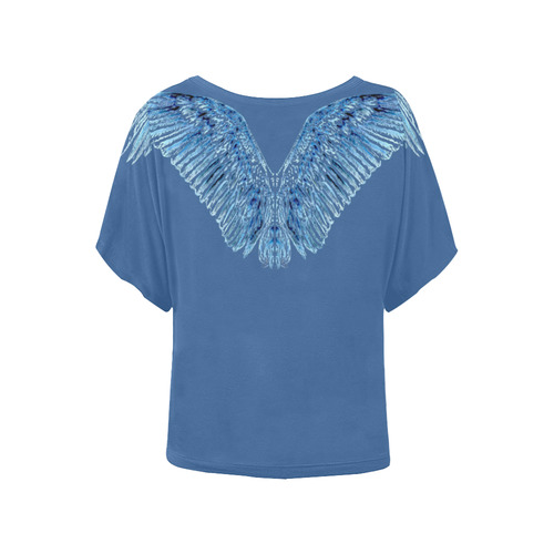 Skull & Wings Women's Batwing-Sleeved Blouse T shirt (Model T44)