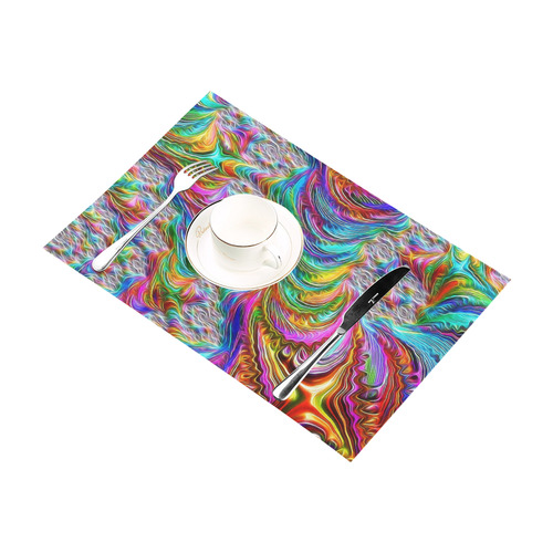 gorgeous Fractal 175 C by JamColors Placemat 12’’ x 18’’ (Set of 6)