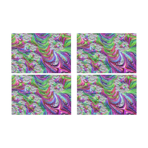 gorgeous Fractal 175 A by JamColors Placemat 12’’ x 18’’ (Set of 4)