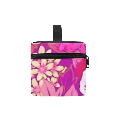 Pink Pansy Cosmetic Bag/Large (Model 1658)
