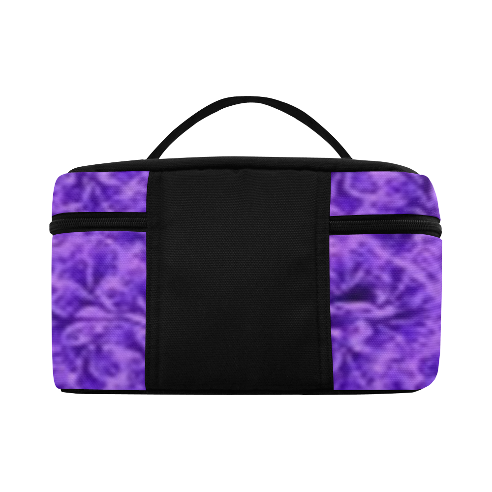 Vintage Leaf Purple Cosmetic Bag/Large (Model 1658)
