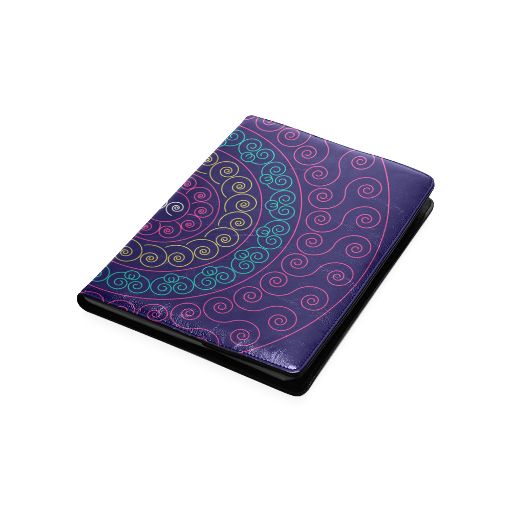 simply pink circular design mandala Custom NoteBook B5