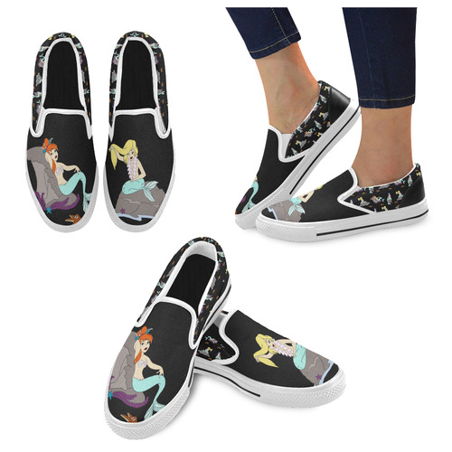 neverland Women's Unusual Slip-on Canvas Shoes (Model 019)