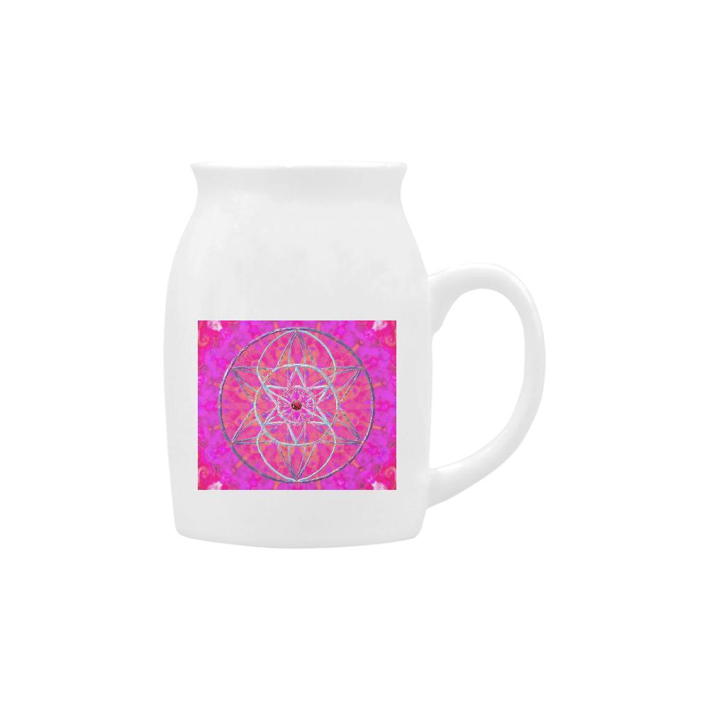 mandlala flower 5-violet symbol Milk Cup (Small) 300ml