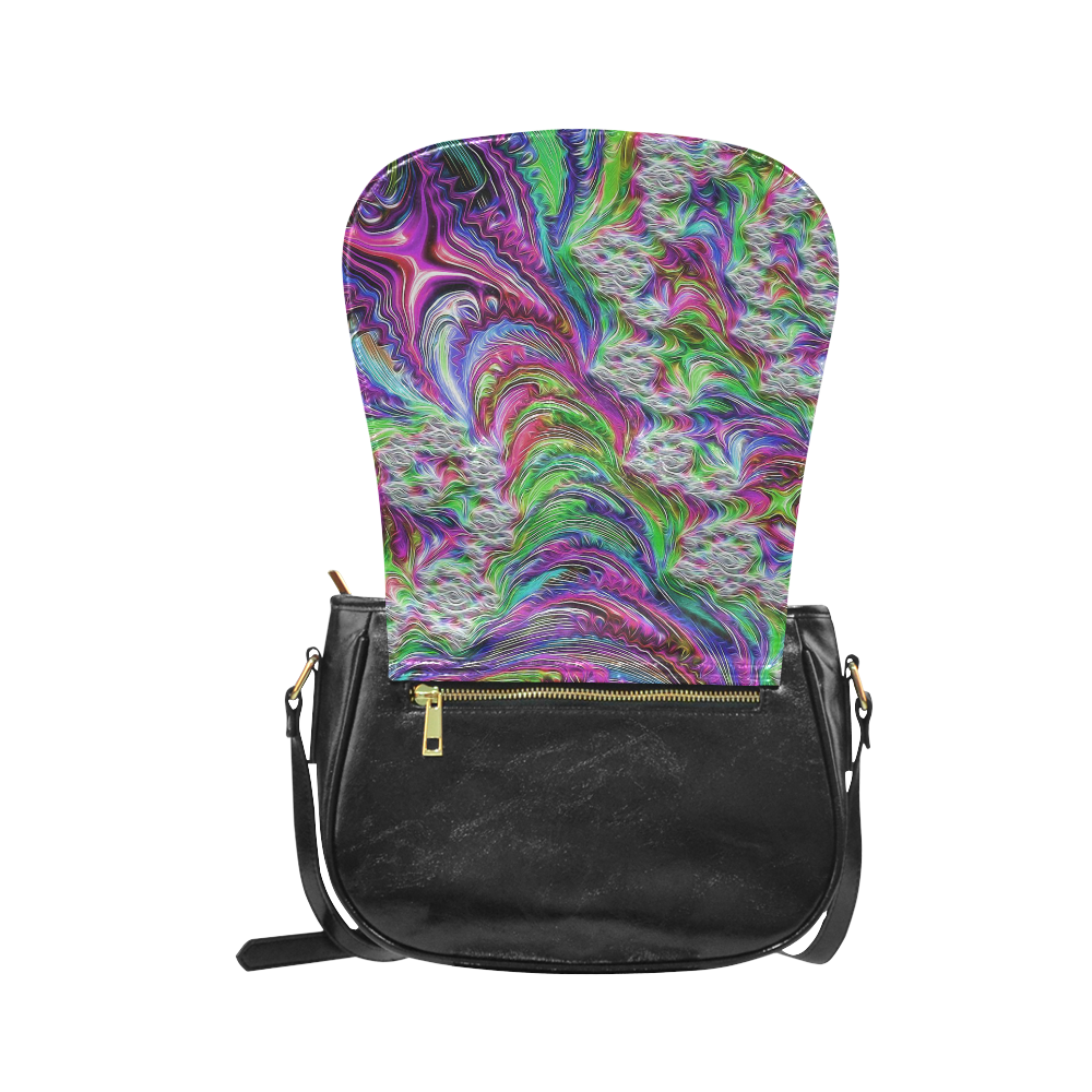 gorgeous Fractal 175 A by JamColors Classic Saddle Bag/Small (Model 1648)