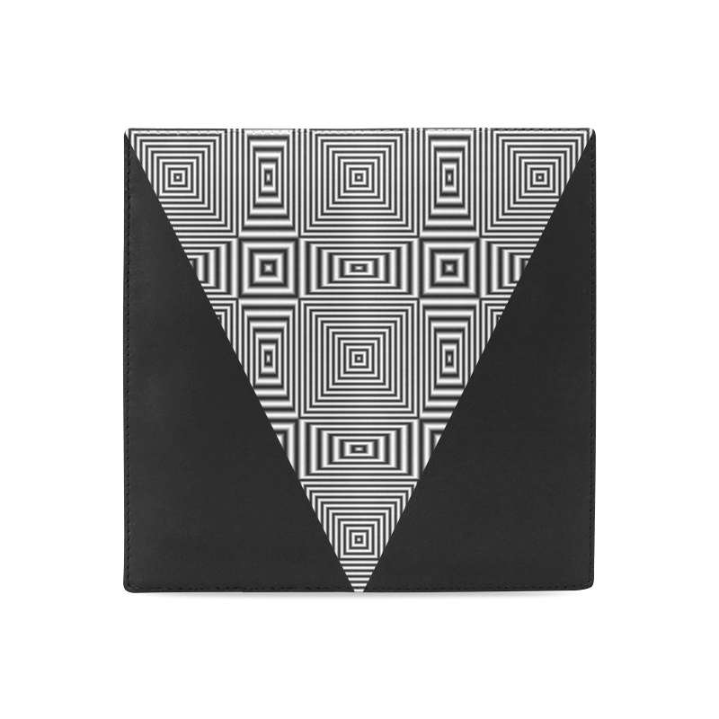Striped geometric pattern Diagonal Version Women's Leather Wallet (Model 1611)