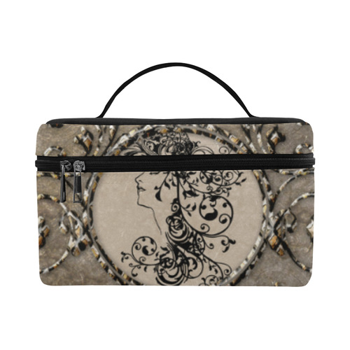 Elegant floral design Cosmetic Bag/Large (Model 1658)